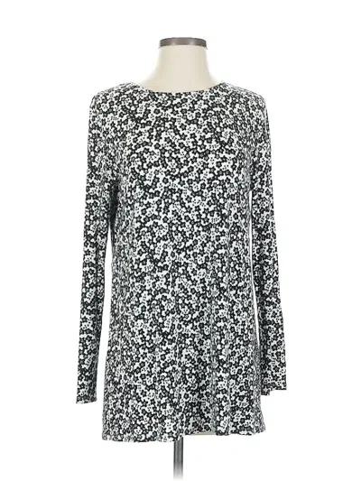 Pre-owned Jjill Long Sleeve Top Gray Boatneck Tops