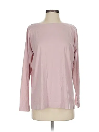 Pre-owned Jjill Long Sleeve Top Pink Boatneck Tops