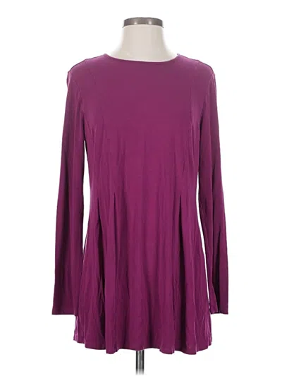 Pre-owned Jjill Long Sleeve Top Purple Boatneck Tops