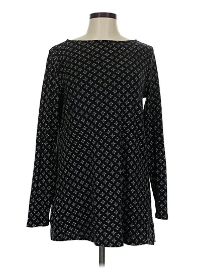 Pre-owned Jjill Long Sleeve T-shirt In Black