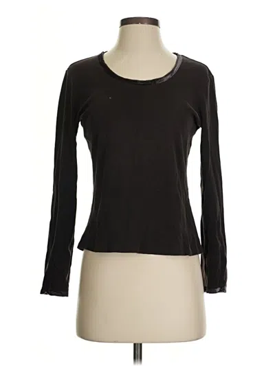 Pre-owned Jjill Long Sleeve T-shirt In Black