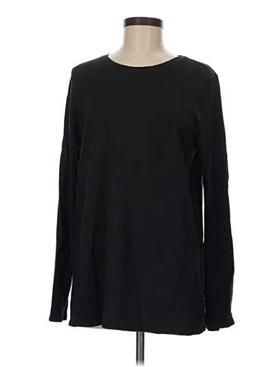 Pre-owned Jjill Long Sleeve T-shirt In Black