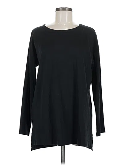 Pre-owned Jjill Long Sleeve T-shirt In Black