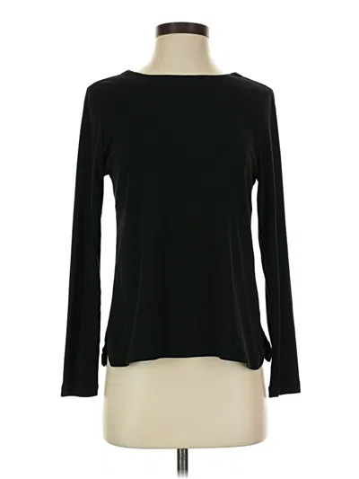 Pre-owned Jjill Long Sleeve T-shirt In Black