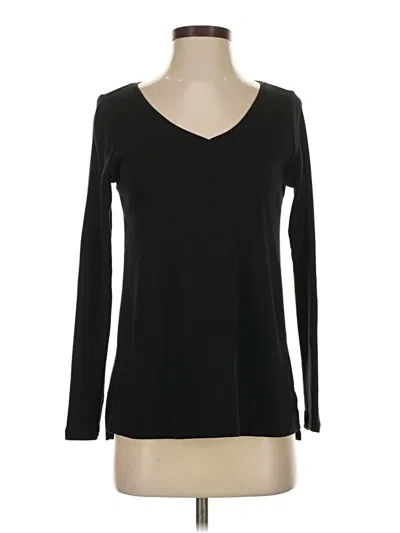 Pre-owned Jjill Long Sleeve T-shirt In Black