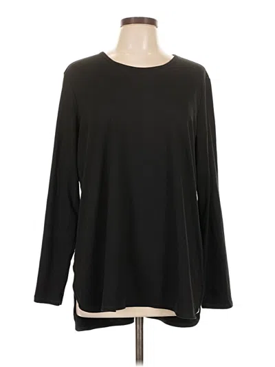 Pre-owned Jjill Long Sleeve T-shirt In Black