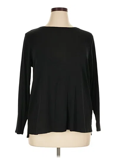 Pre-owned Jjill Long Sleeve T-shirt In Black