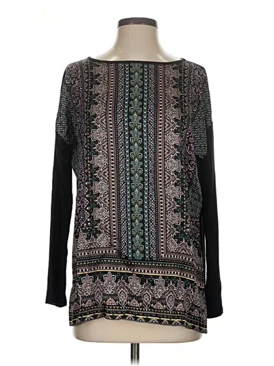 Pre-owned Jjill Long Sleeve T-shirt In Black