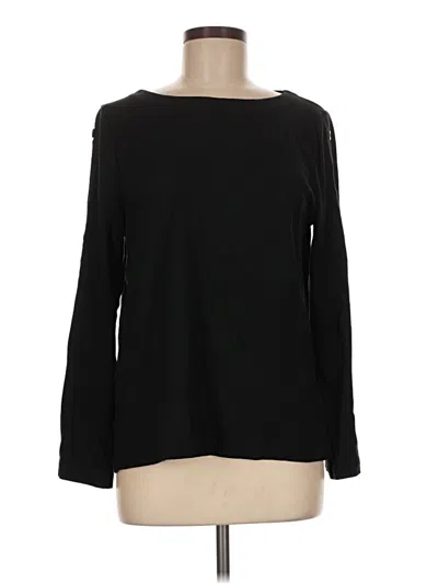 Pre-owned Jjill Long Sleeve T-shirt In Black