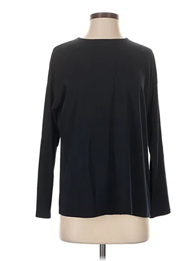 Pre-owned Jjill Long Sleeve T-shirt In Black