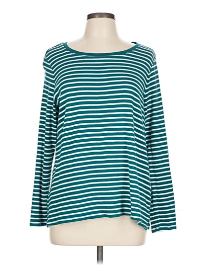 Pre-owned Jjill Long Sleeve T-shirt In Blue