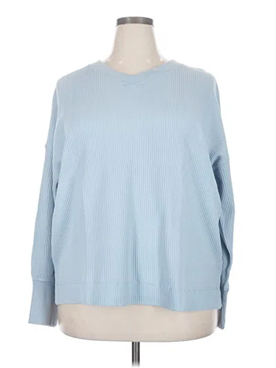 Pre-owned Jjill Long Sleeve T-shirt In Blue