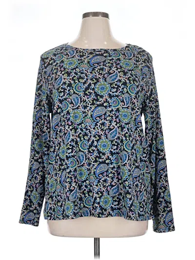 Pre-owned Jjill Long Sleeve T-shirt In Blue