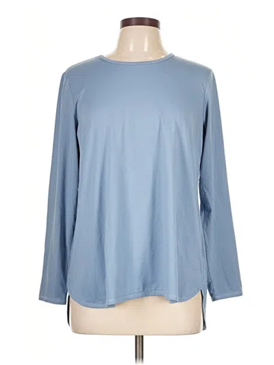 Pre-owned Jjill Long Sleeve T-shirt In Blue