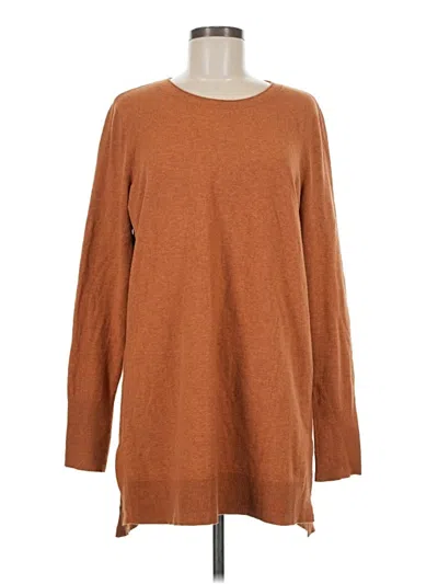 Pre-owned Jjill Long Sleeve T-shirt In Brown