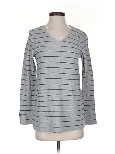 Pre-owned Jjill Long Sleeve T-shirt In Gray