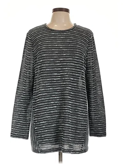 Pre-owned Jjill Long Sleeve T-shirt In Gray