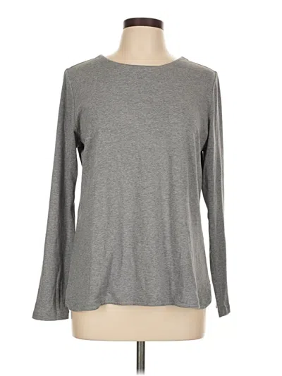 Pre-owned Jjill Long Sleeve T-shirt In Gray