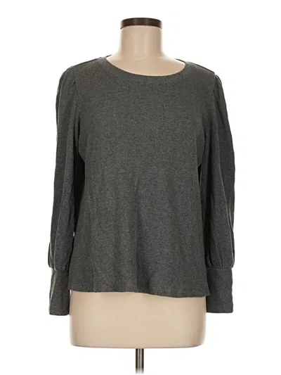 Pre-owned Jjill Long Sleeve T-shirt In Gray