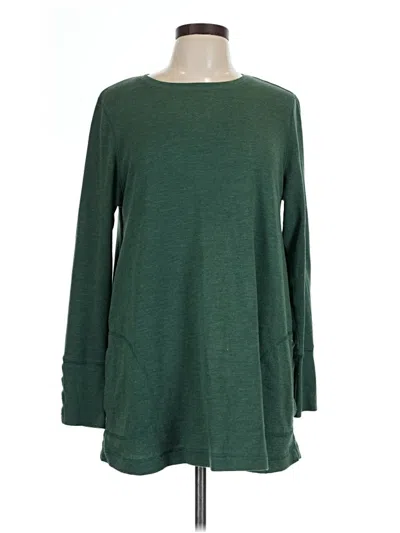 Pre-owned Jjill Long Sleeve T-shirt In Green