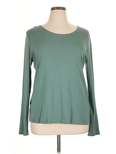 Pre-owned Jjill Long Sleeve T-shirt In Green