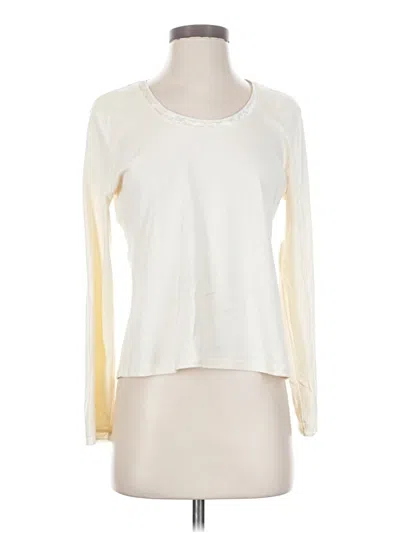 Pre-owned Jjill Long Sleeve T-shirt In Ivory