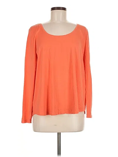 Pre-owned Jjill Long Sleeve T-shirt In Orange