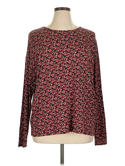 Pre-owned Jjill Long Sleeve T-shirt In Red