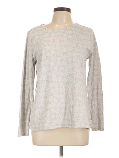 Pre-owned Jjill Long Sleeve T-shirt In Silver