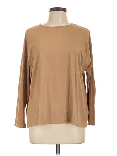 Pre-owned Jjill Long Sleeve T-shirt In Tan
