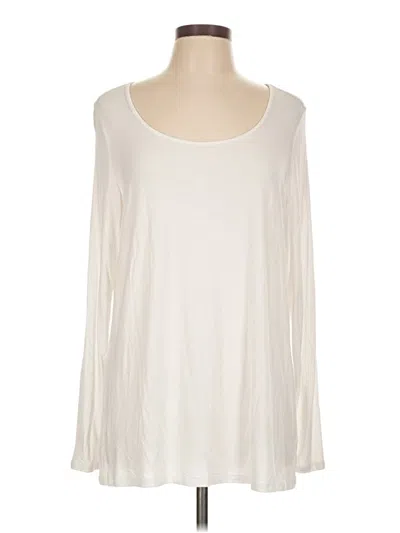 Pre-owned Jjill Long Sleeve T-shirt In White