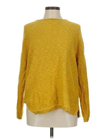 Pre-owned Jjill Long Sleeve T-shirt In Yellow