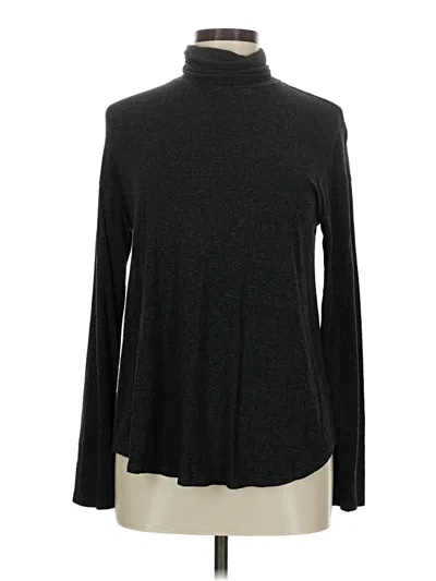 Pre-owned Jjill Long Sleeve Turtleneck In Black