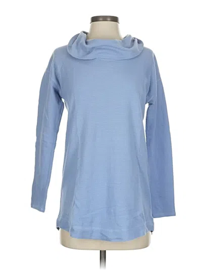 Pre-owned Jjill Long Sleeve Turtleneck In Blue