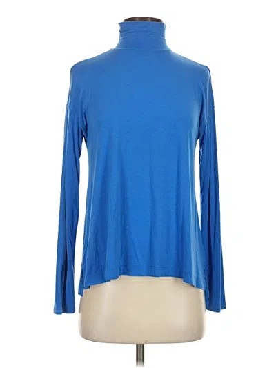 Pre-owned Jjill Long Sleeve Turtleneck In Blue