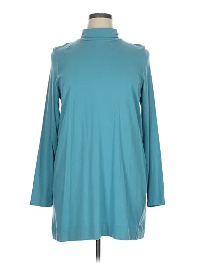 Pre-owned Jjill Long Sleeve Turtleneck In Blue