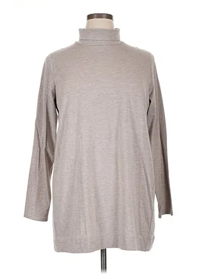 Pre-owned Jjill Long Sleeve Turtleneck In Gray