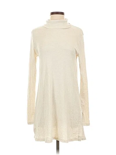 Pre-owned Jjill Long Sleeve Turtleneck In White