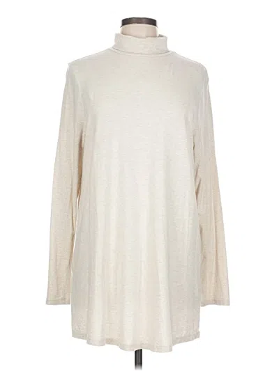 Pre-owned Jjill Long Sleeve Turtleneck In White