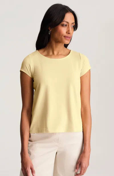 Jjill Luxe Supima Modern Tee Shirt In Yellow