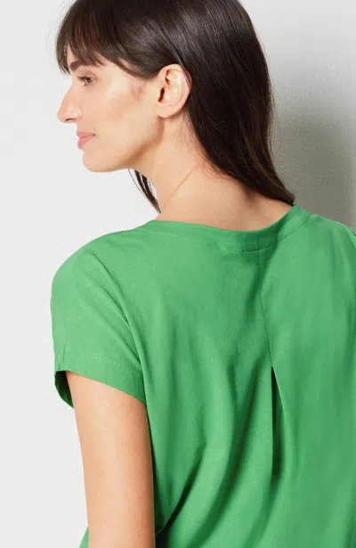 Jjill J.jill Luxe Supima® Pleat-back Tee In Green Grass