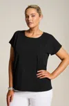 Jjill J.jill Luxe Supima® Scoop-neck Tee In Black