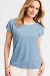 Jjill J.jill Luxe Supima® Scoop-neck Tee In Blue