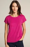 Jjill J.jill Luxe Supima® Scoop-neck Tee In Cerise