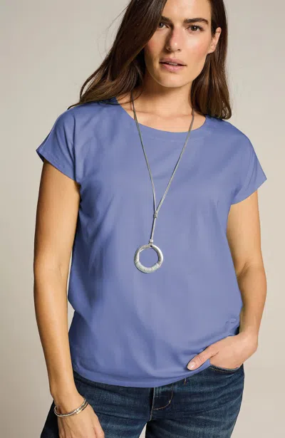 Jjill J.jill Luxe Supima® Scoop-neck Tee In Viola