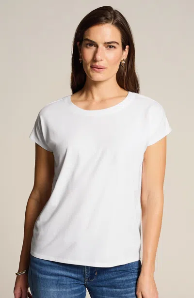 Jjill J.jill Luxe Supima® Scoop-neck Tee In White