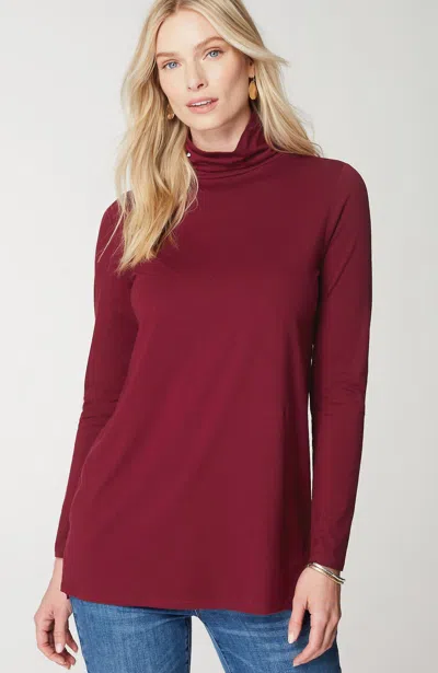Jjill J.jill Luxe Supima® Turtleneck Tunic In Vermilion