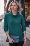 Jjill J.jill Majestic Cowl-neck Sweater In Green