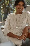 Jjill J.jill Marled Lace-knit Sweater In Cobblestone Multi