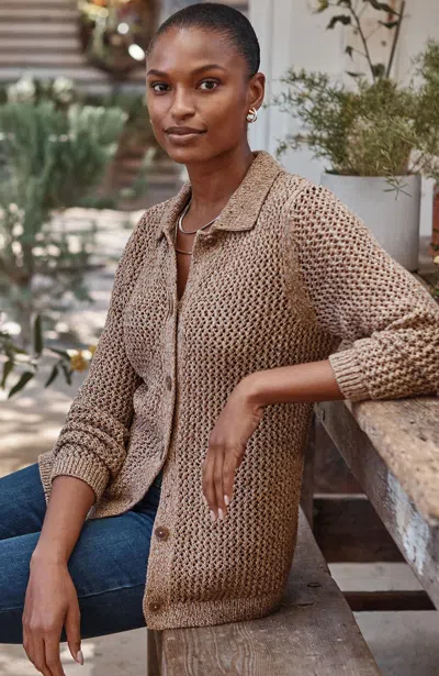 Jjill J.jill Marled Open-texture Cardi